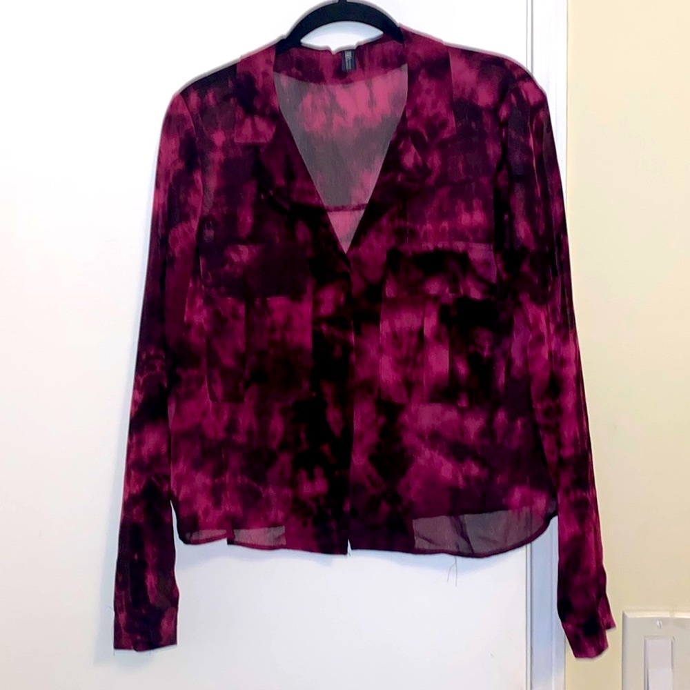 ZARA tie dye sheer blouse - Picture 3 of 7